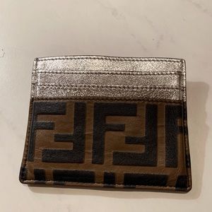 Fendi Flat Cardholder in Silver!